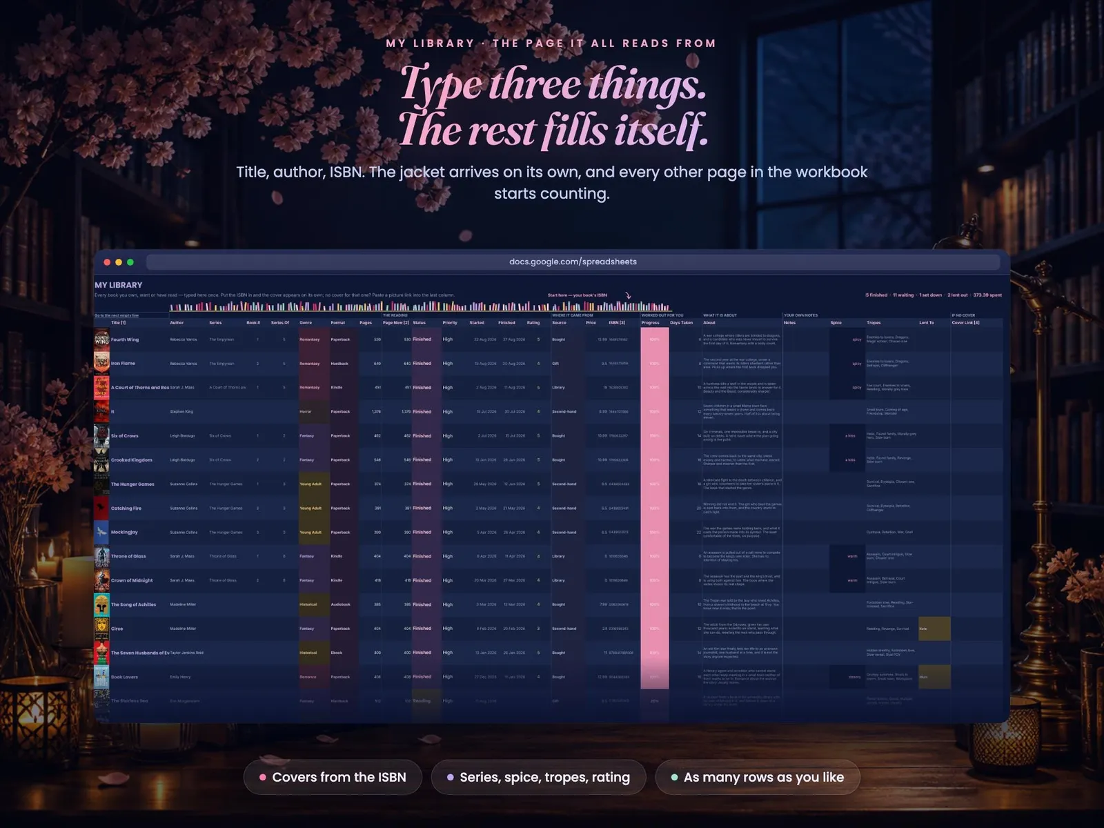 Dark Mode Book Tracker — screen 2