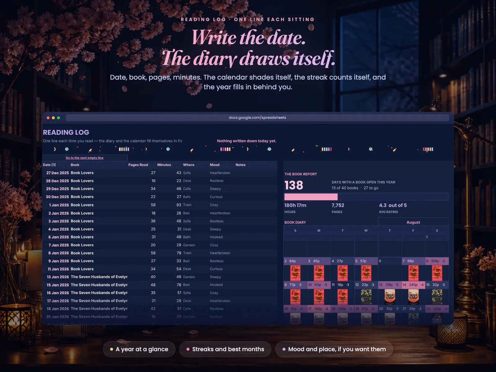 Dark Mode Book Tracker — screen 3