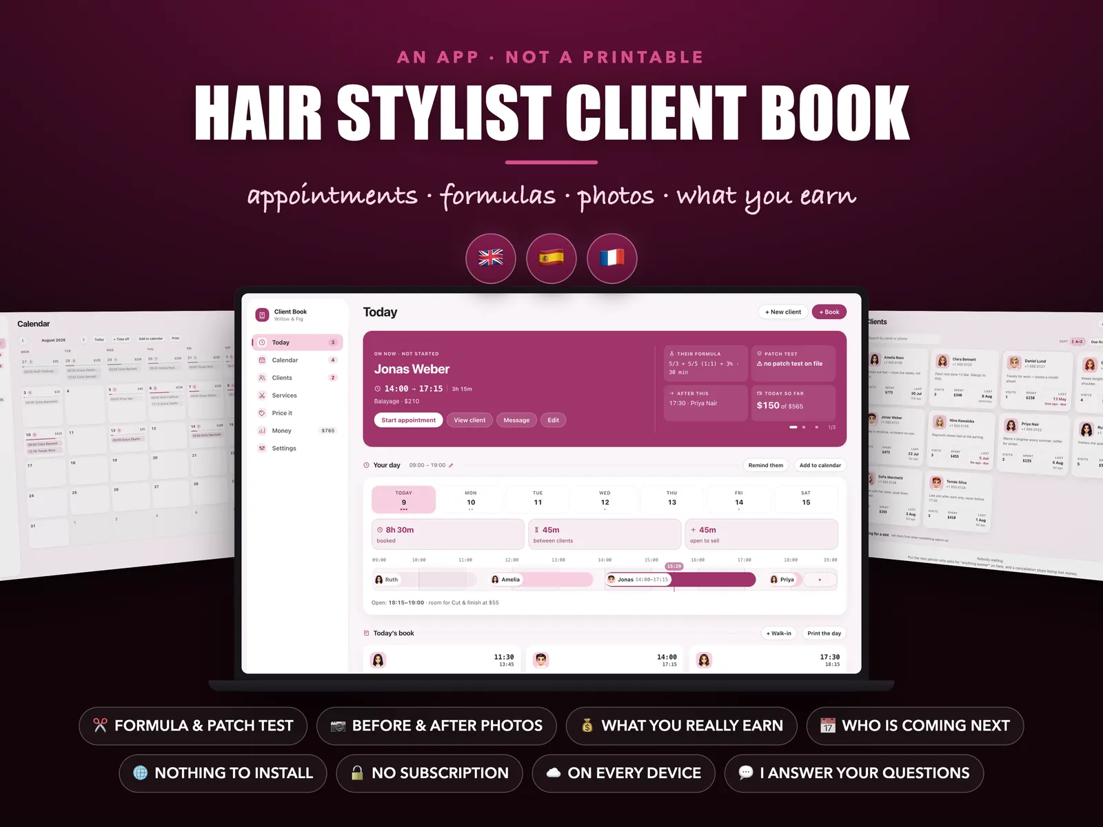 Hair Stylist Client Book