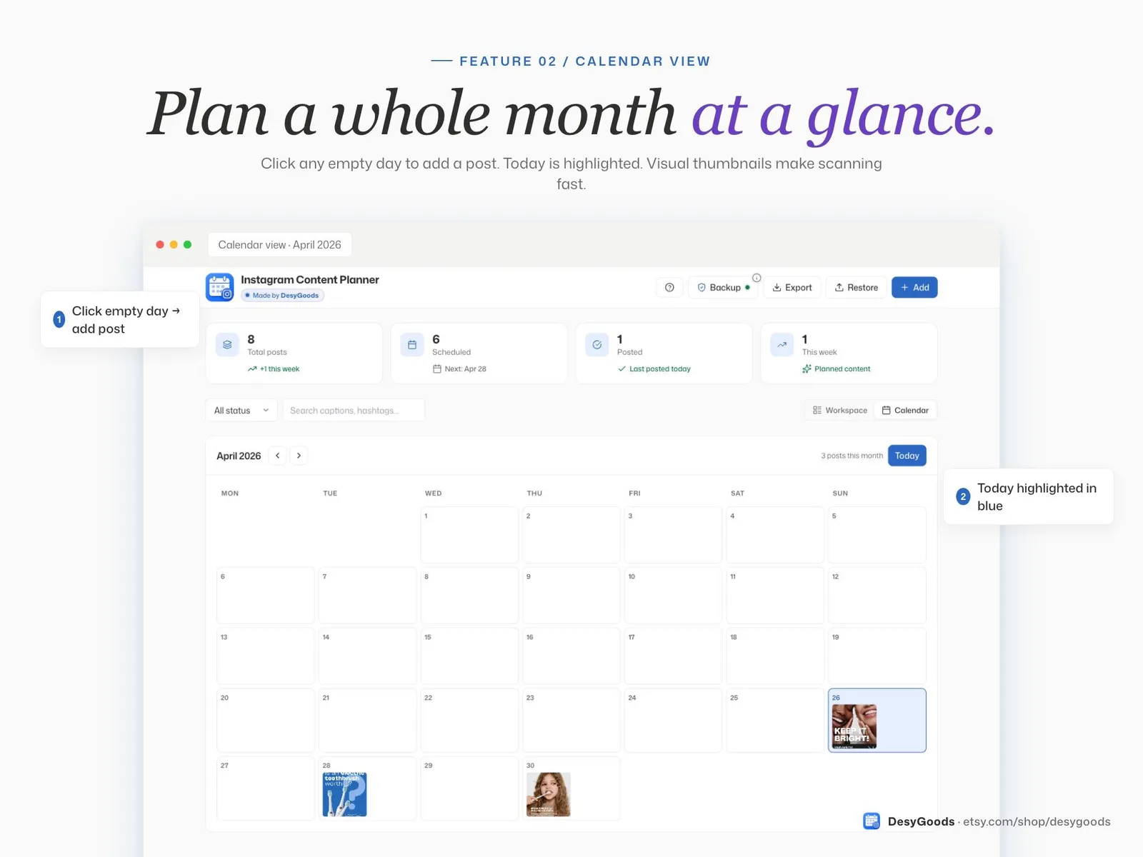 Instagram Content Planner — screen 3