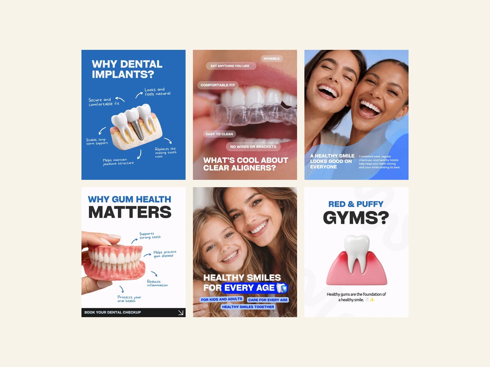Dental Clinic Templates — selected layouts