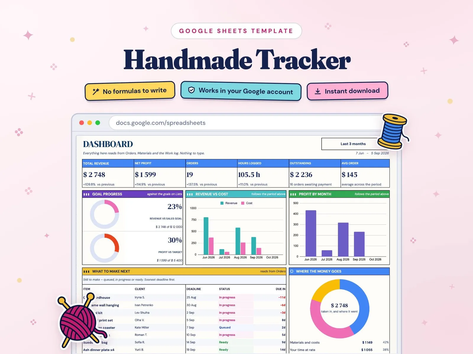 Handmade Business Tracker