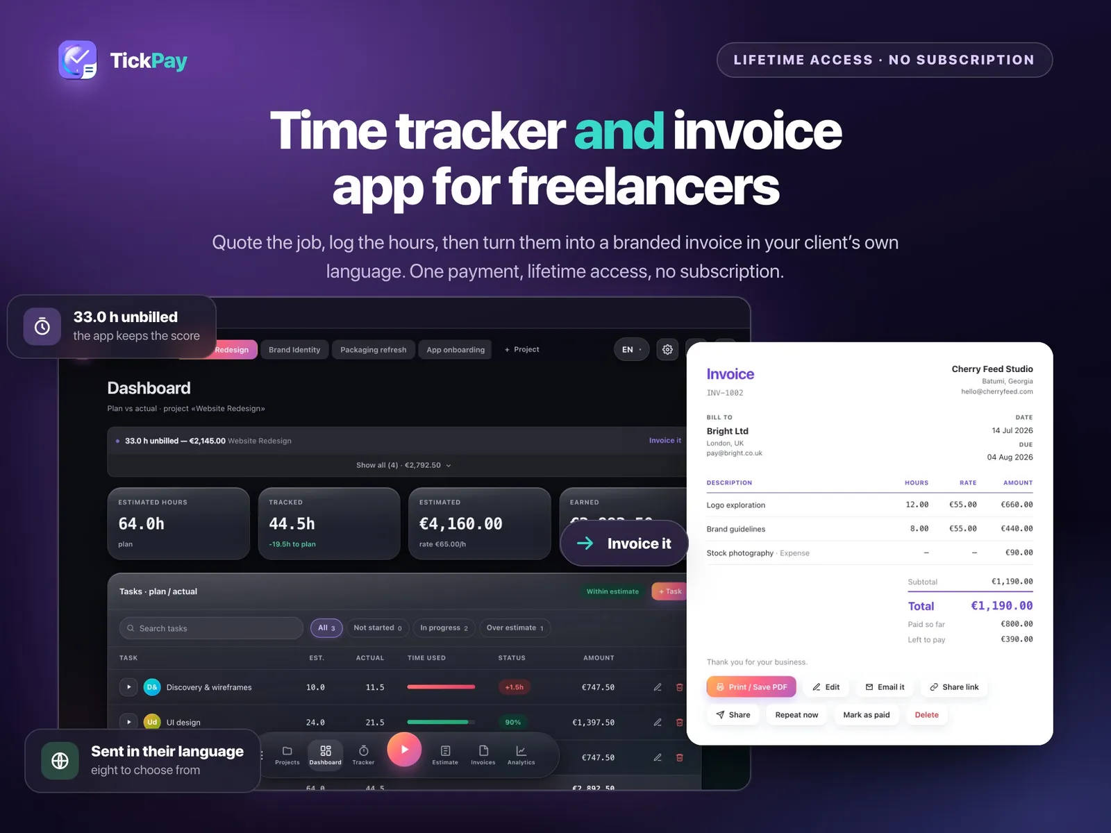 Invoice Generator and Time Tracker