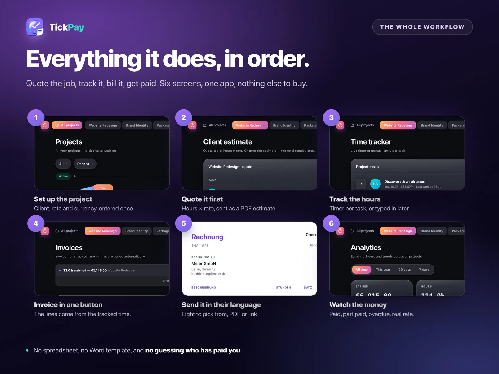 Invoice Generator & Time Tracker — screen 2