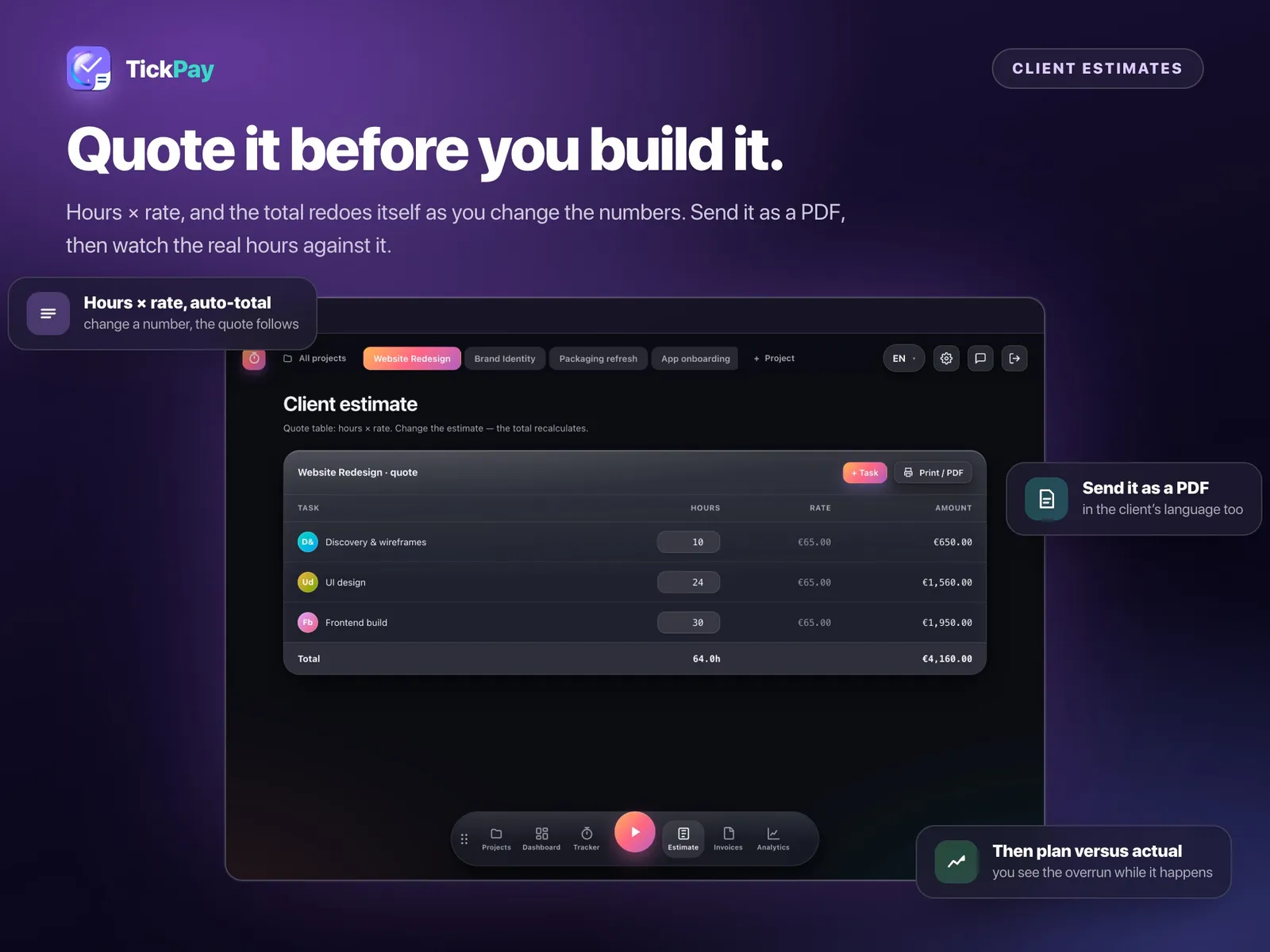 Invoice Generator & Time Tracker — screen 3