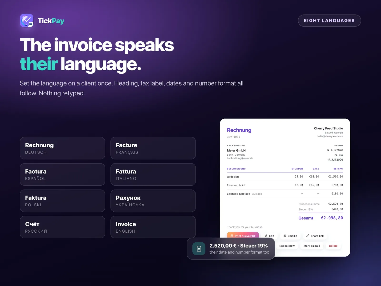 Invoice Generator & Time Tracker — screen 6