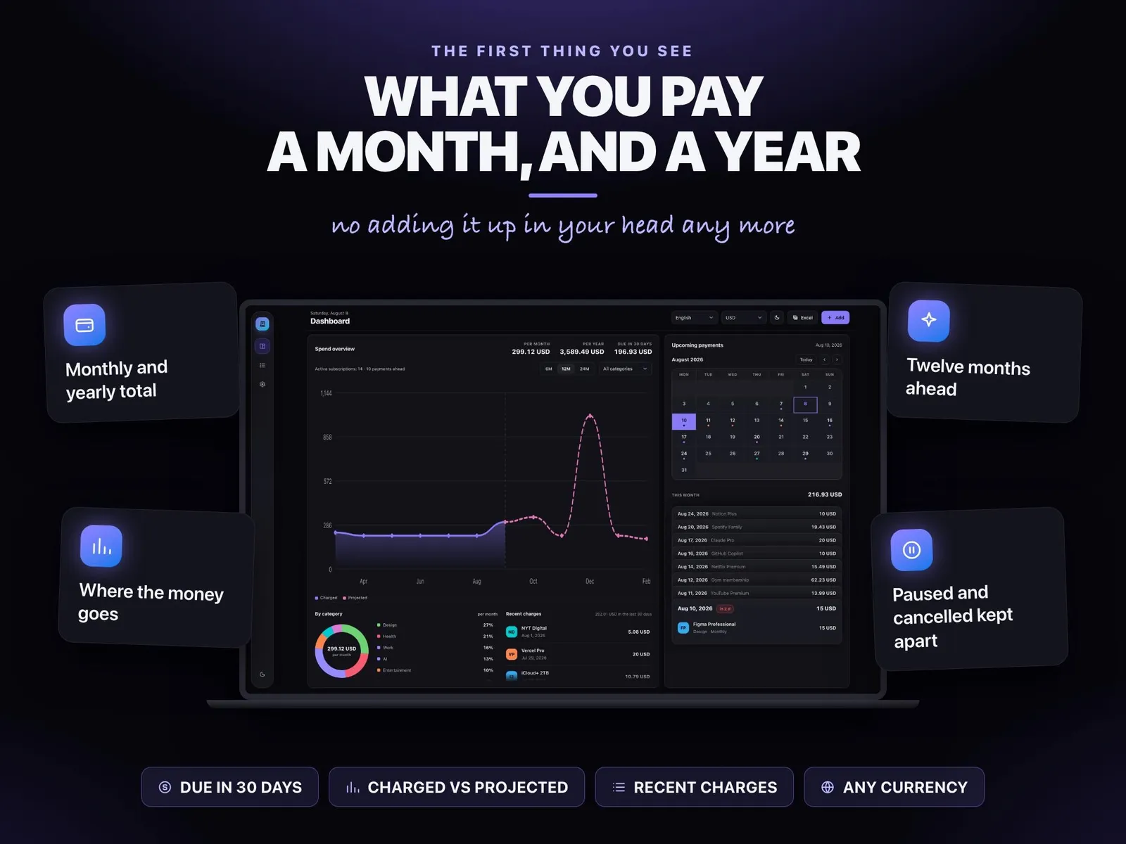 Subscription Tracker — screen 2