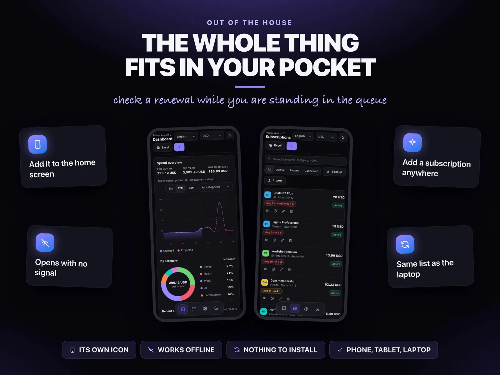 Subscription Tracker — screen 4