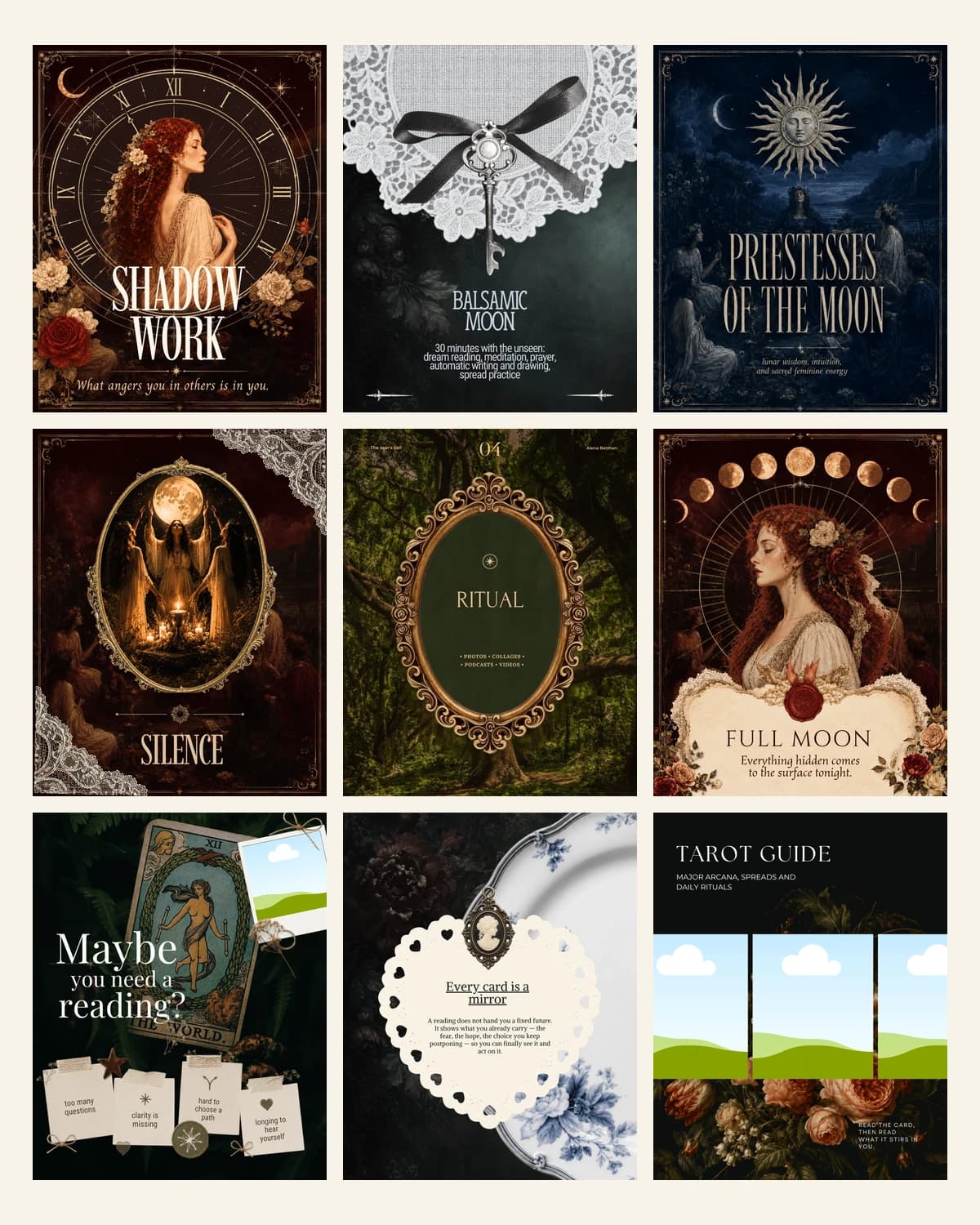 Tarot Templates — the full set