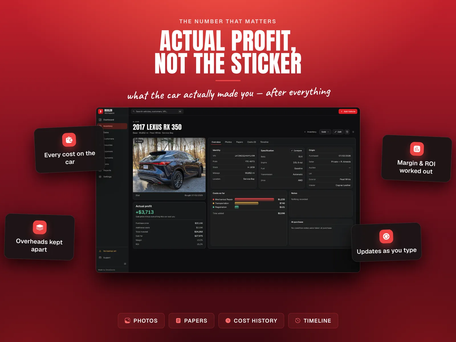 Vehicle Inventory & Sales Tracker — screen 2