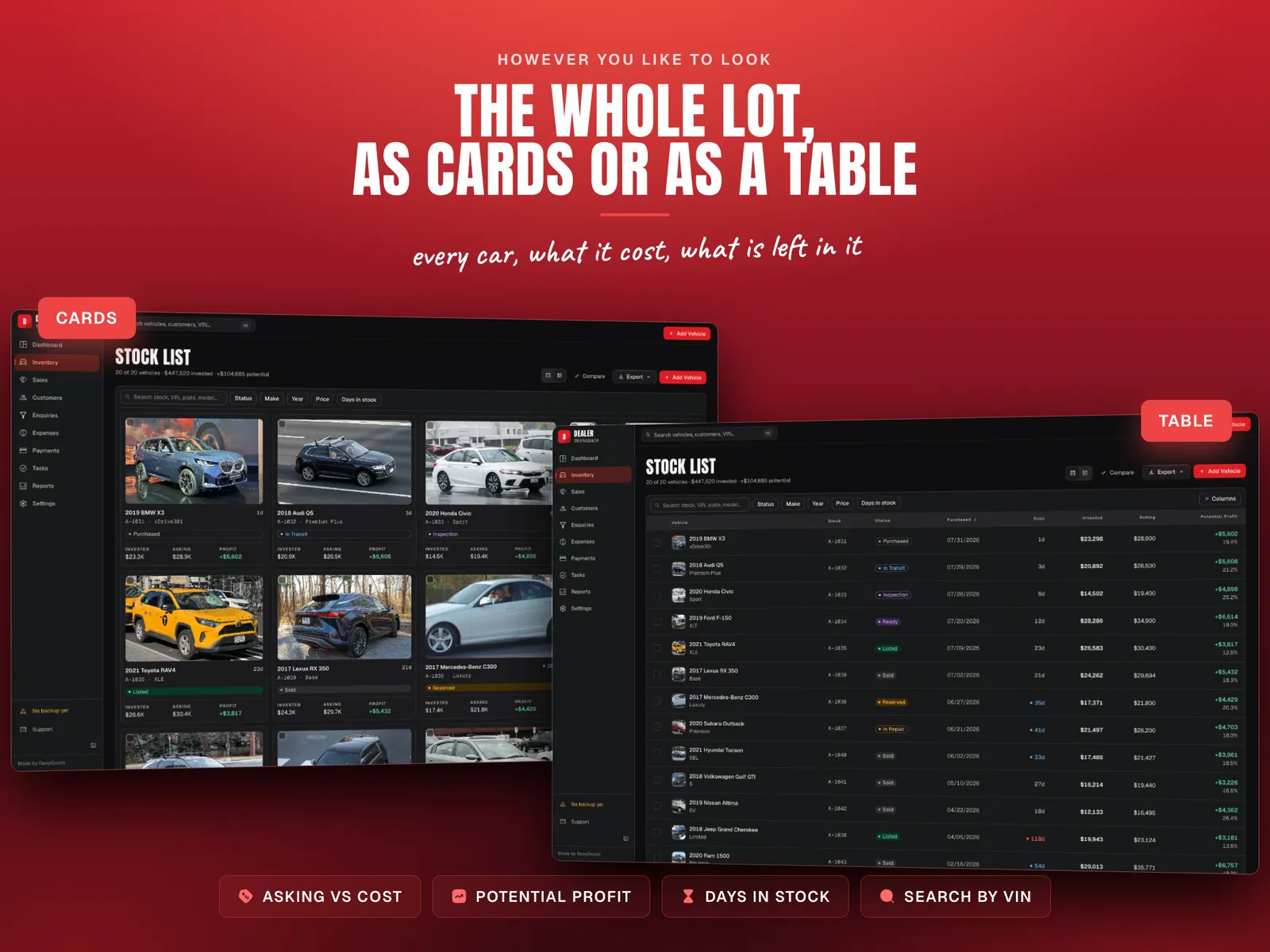 Vehicle Inventory & Sales Tracker — screen 3