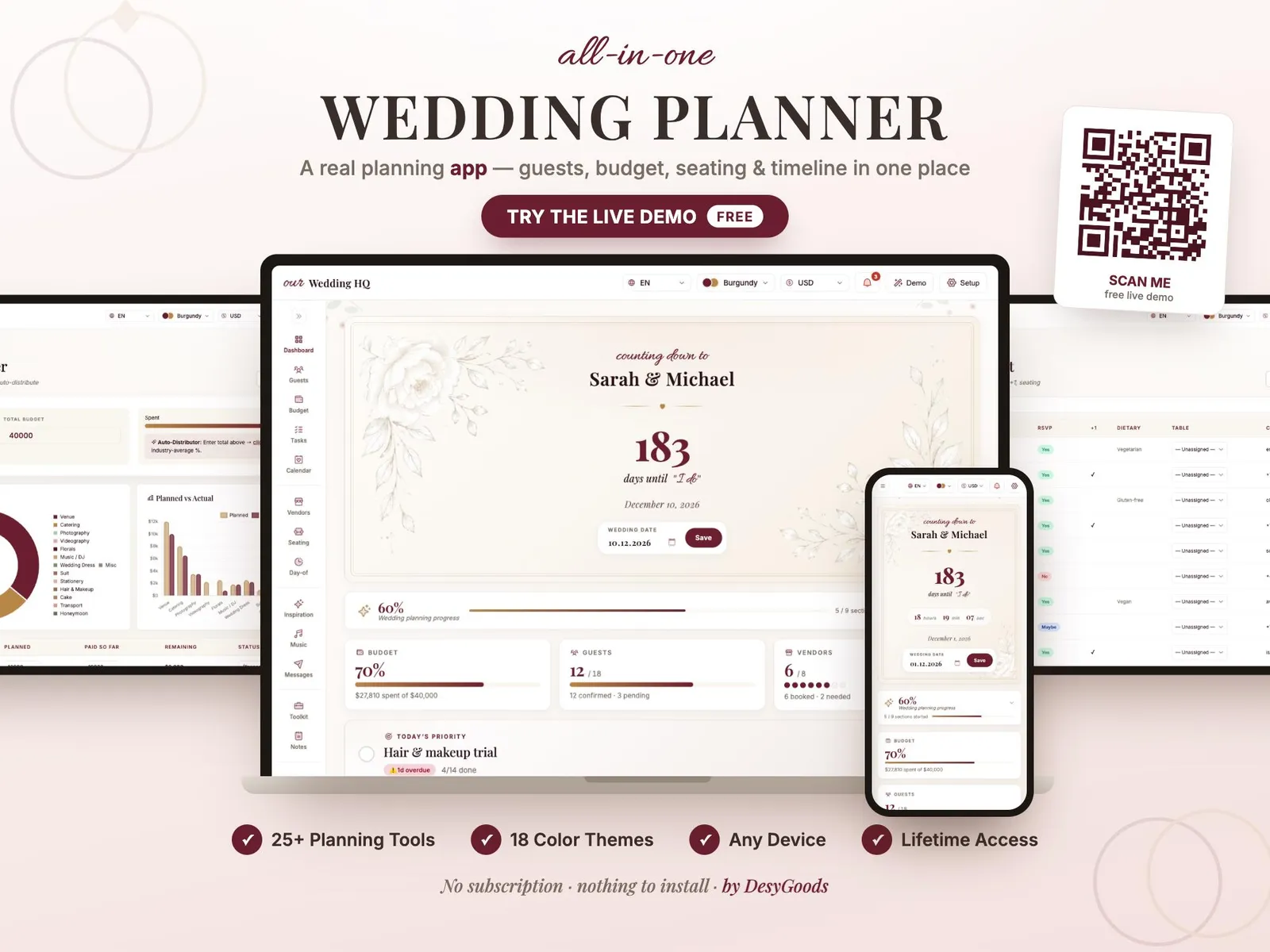 All-in-One Digital Wedding Planner
