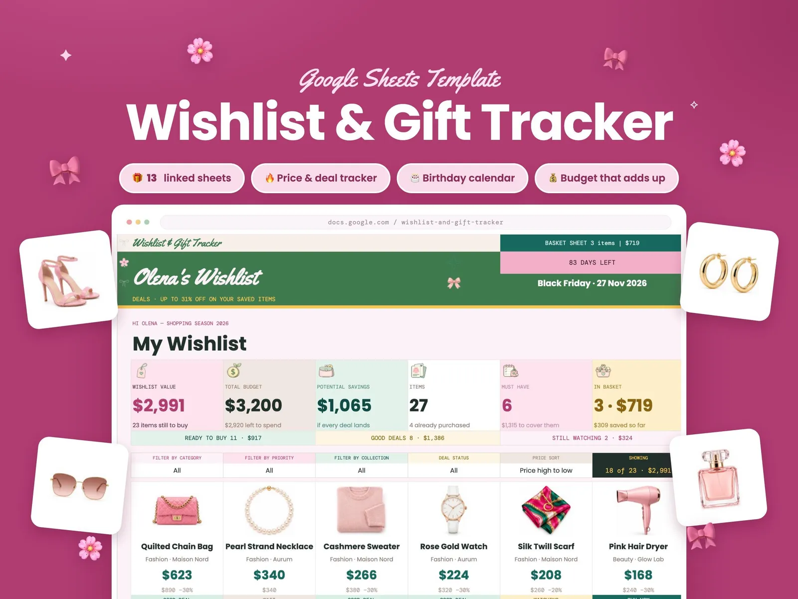 Wishlist and Gift Tracker — the screen you open every day