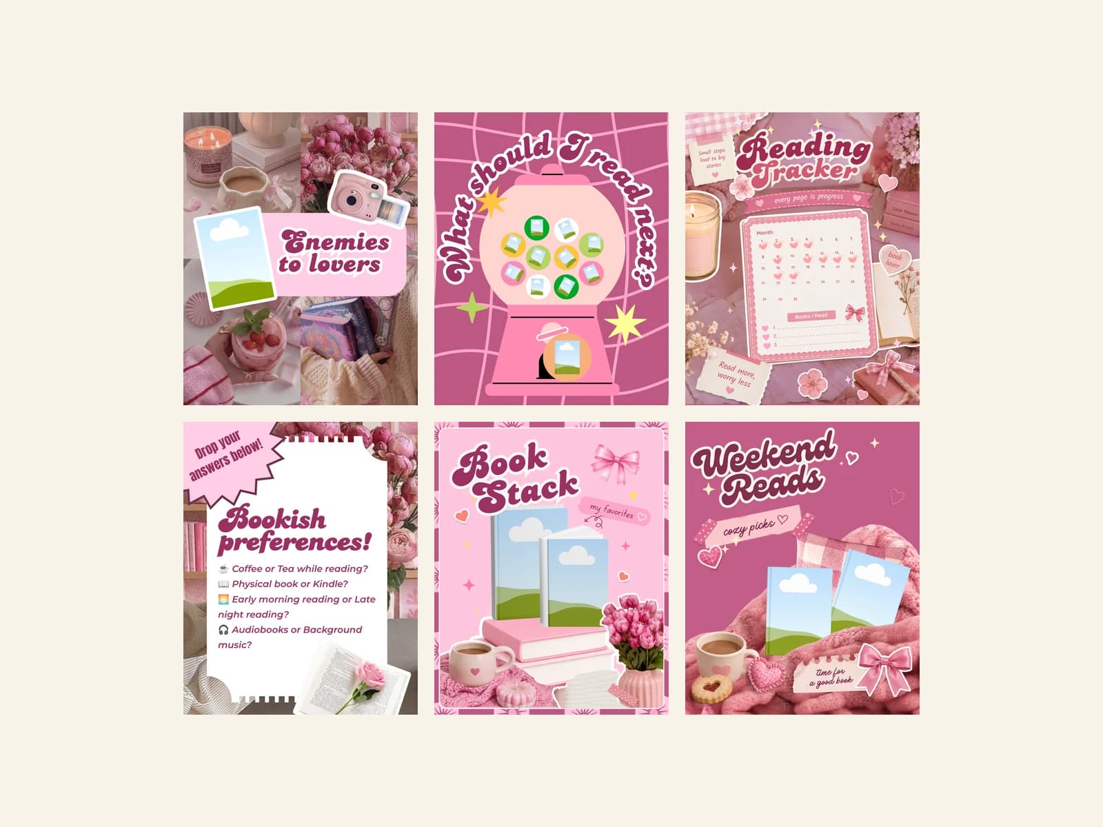 Bookstagram Templates — selected layouts