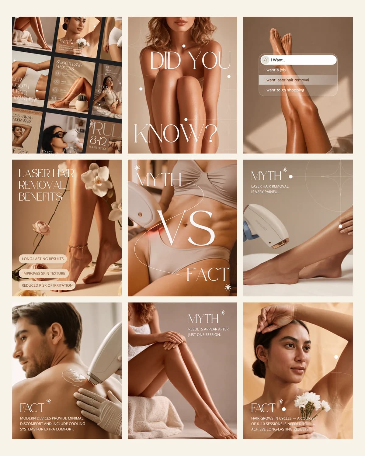 Laser Hair Removal Templates — the full set