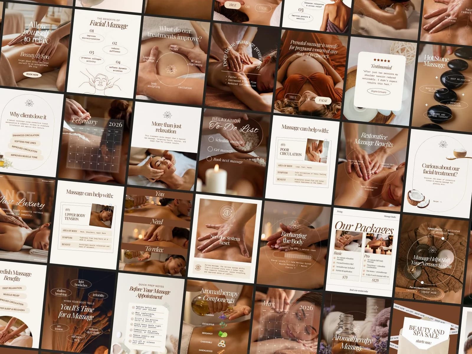 Massage template details