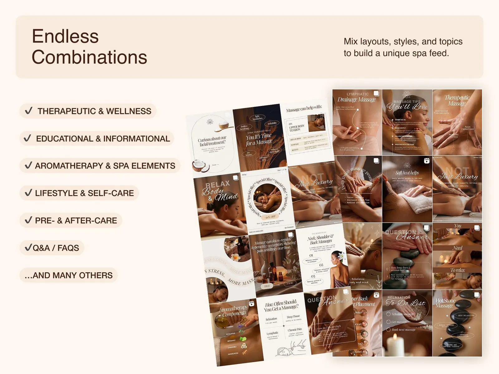 Massage Social Media Kit — what is inside, 1