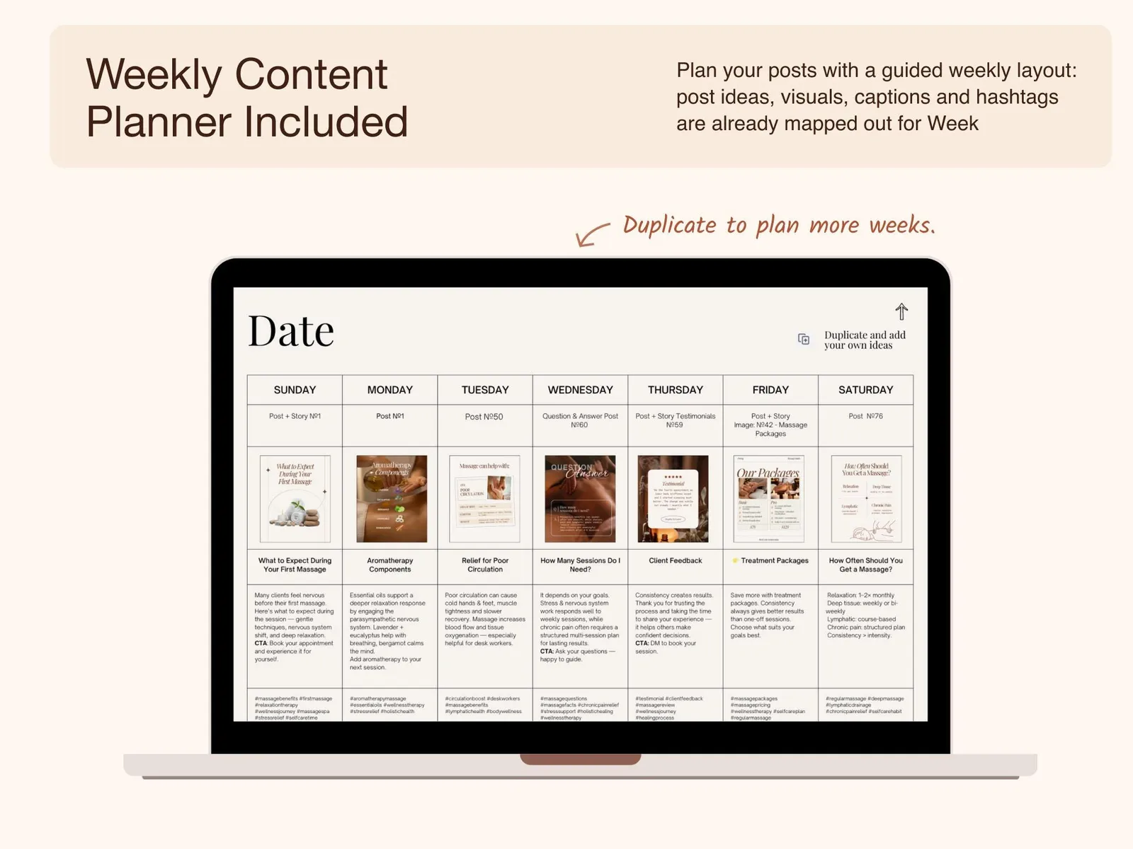 Massage Social Media Kit — what is inside, 4