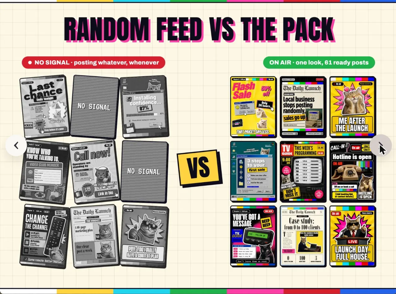 Retro 90s TV Marketing Templates — what is inside, 2